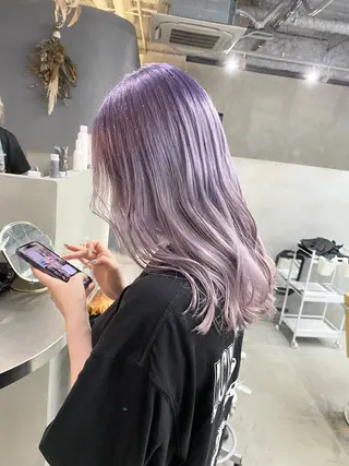 セミロング カラー 前橋 姫奈のヘアスタイル