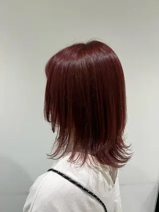 ミディアム カラー 【暖色カラー特化】 中山由梨のヘアスタイル