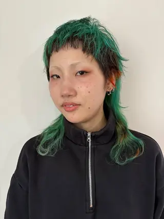 セミロング カラー いりえ しゃけのヘアスタイル