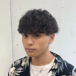 ミディアム パーマ メンズ 立川メンズ特化/ パーマ職人/氣田瞬介のヘアスタイル