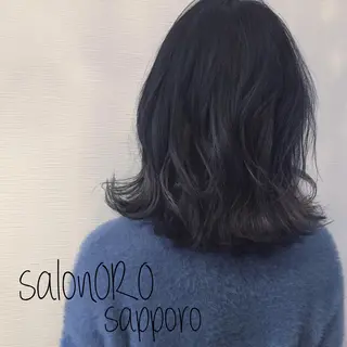 ミディアム カラー 池田 真由美のヘアスタイル