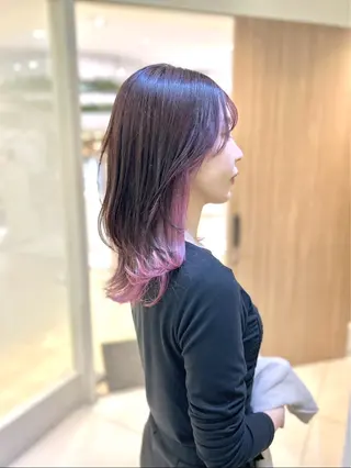 セミロング カラー 似合わせカラー/艶 髪質改善/ヨシザキのヘアスタイル