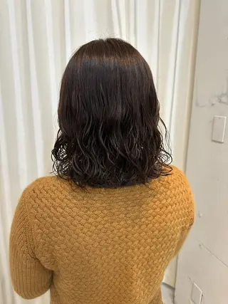 ミディアム パーマ 門手 菜々子のヘアスタイル