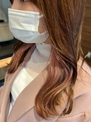 ロング カラー 安田 菜摘のヘアスタイル