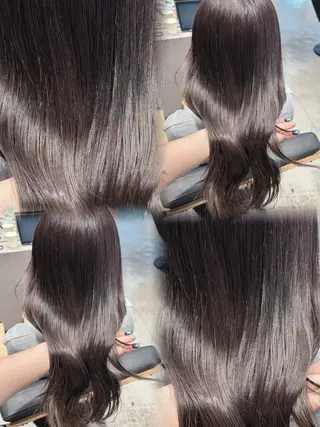 セミロング yui/ラベンダー/ ピンク/ワインレッドのヘアスタイル