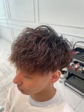 メンズ 女性モデル募集中‼️ メンズパーマ片岡優介のヘアスタイル