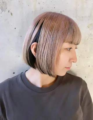 ミディアム カラー 派手髪デザインカラー ヒロカのヘアスタイル