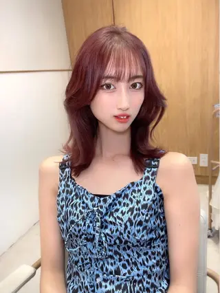 ミディアム カラー 顔周り特化/韓国ヘア /レイヤー/吉野幸大のヘアスタイル