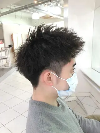 パーマ メンズ 保住 亮太のヘアスタイル