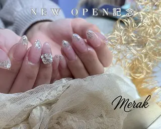 ネイル メラク難波/長さだし パラジェルフィルインのネイルデザイン