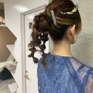 セミロング ヘアアレンジ 坂本 沙也加のヘアスタイル