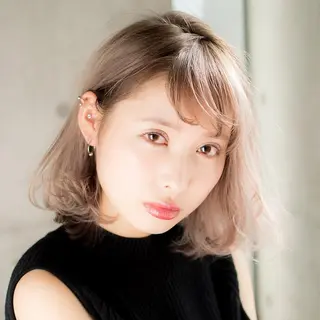 ミディアム カラー 髪質改善、縮毛矯正 店長浅野太郎のヘアスタイル