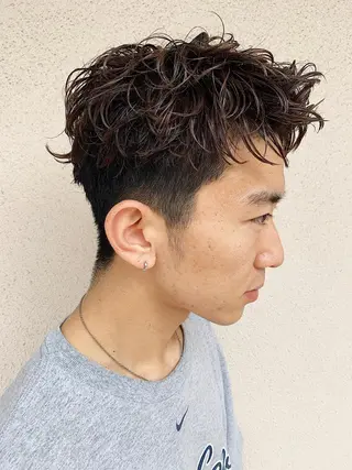 ショート カラー パーマ メンズ 中垣 南のヘアスタイル