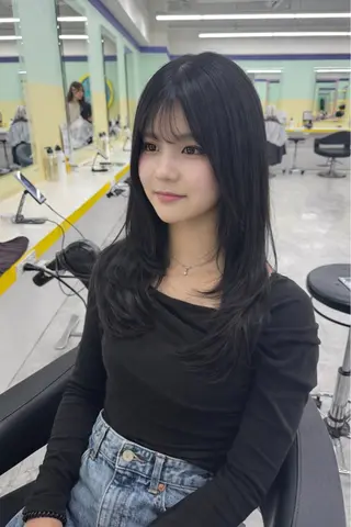 セミロング カラー 【透明感×レイヤー】 🍃RIKU🍃のヘアスタイル