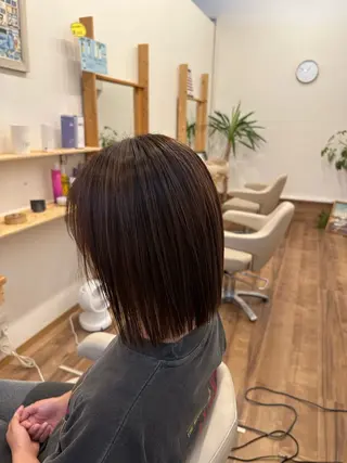 ミディアム 艶髪カラー/髪質改善 細貝 舞利のヘアスタイル