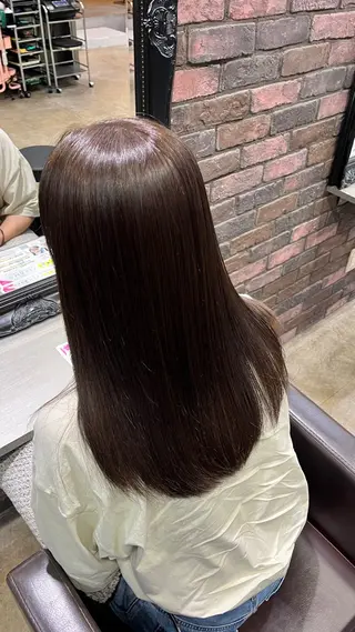セミロング カラー Glimpseあやね 🎀大濠/髪質改善のヘアスタイル