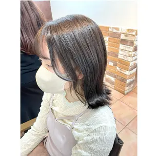 ミディアム カラー ヘアアレンジ 🦋エクステ/透明感 カラー🦋宮川莉央のヘアスタイル