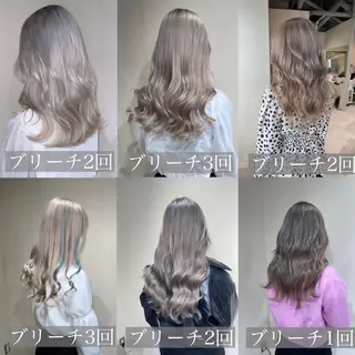 ロング カラー ムラ修正.ブリーチ エクステ🤍アミルのヘアスタイル