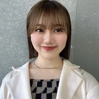 ショート カラー ボブ/巻ける縮毛矯正 /韓国レイヤーはなのヘアスタイル