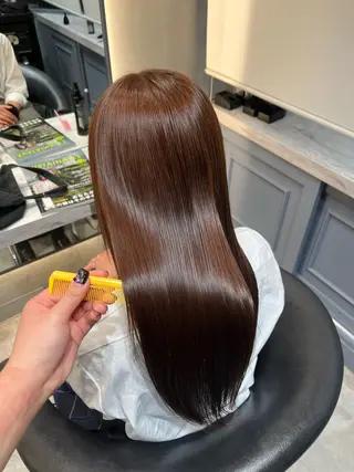 ロング カラー 🎀リ お🎀 カット/縮毛矯正のヘアスタイル