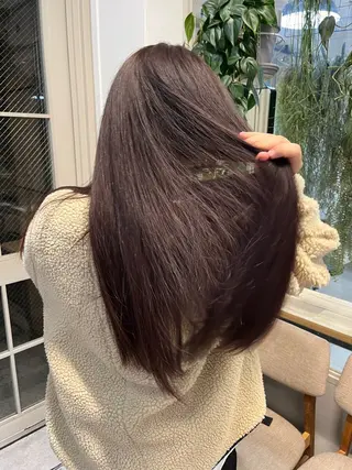 ロング カラー 赤み消しカラー/ ナチュラル/トモキのヘアスタイル