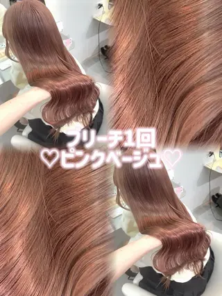 ロング カラー キッズ Rio🎀ブリーチ なし透明感♡顔周り♡のヘアスタイル