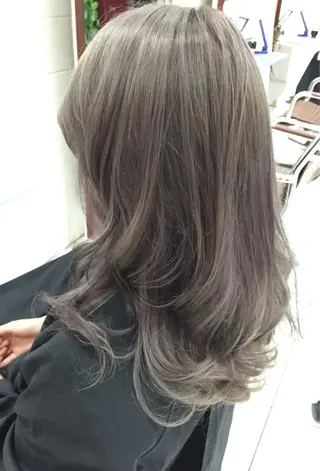 セミロング カラー ヘアアレンジ モテ髪透明感❤️ デイズヘアカラーのヘアスタイル