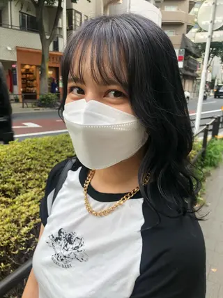 ミディアム カラー ヘアアレンジ チャンモリパーマ/韓 国/Minami🦋のヘアスタイル