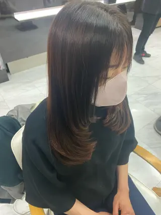 ロング ☘️上村 ☘️髪質 改善/透明感カラーのヘアスタイル