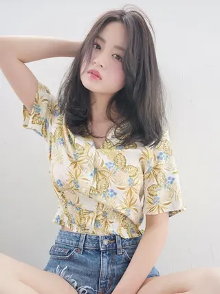 ロング カラー 花井 啓好のヘアスタイル