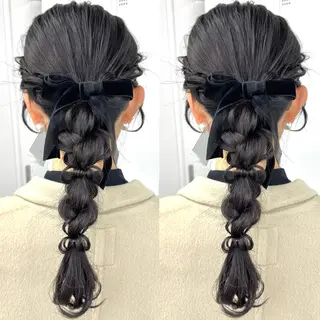 ロング ヘアアレンジ ヘアメ🎀推しカラー 🥣横浜/しほ🧸のヘアスタイル