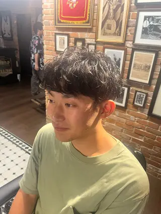 ミディアム パーマ 工藤 千織のヘアスタイル