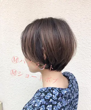 ショート カラー パーマ ヘアアレンジ 【白髪ぼかし 専門GBG】自由が丘のヘアスタイル