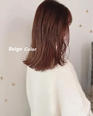 ミディアム カラー 市川 千夏のヘアスタイル