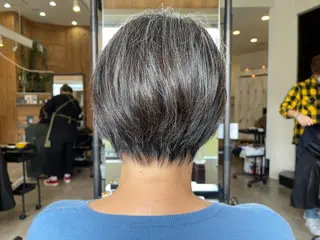 ショート くせ毛カット終着点 カワサキトオル溝の口のヘアスタイル