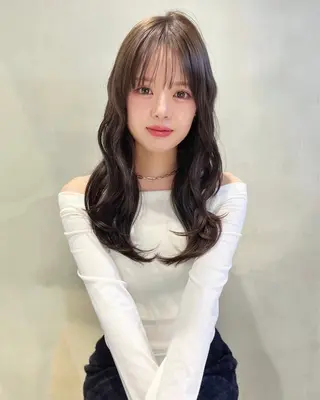 カラー 透明感カラー🌱‬‪ 結衣のヘアスタイル