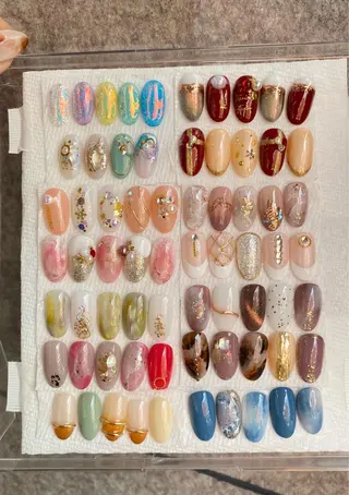 ネイル I-nailロング /ワンホン/キラキラのネイルデザイン