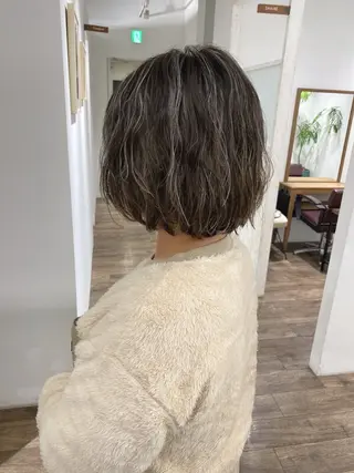 ミディアム カラー ハイライト⭐️上野 高広のヘアスタイル