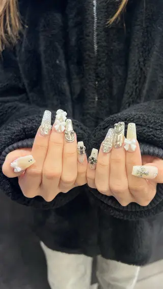 ネイル 韓国🩶Y2Kネイル 💫くれはのネイルデザイン
