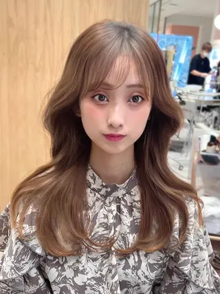 ミディアム カラー 顔周り特化/韓国ヘア /レイヤー/吉野幸大のヘアスタイル