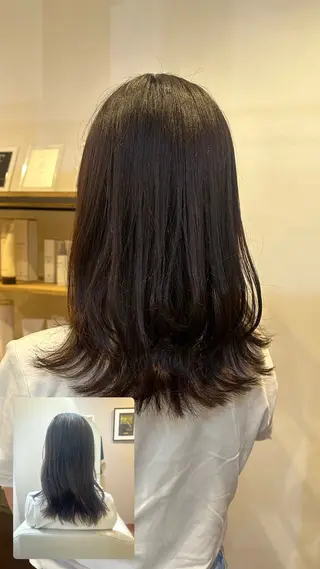 セミロング momo 札幌美容師のヘアスタイル