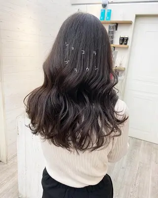 セミロング ☀️透明感color KURO☀️のヘアスタイル