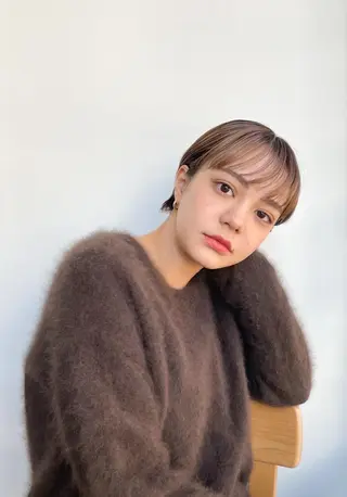 ミディアム パーマ カラー CEINE【セーヌ】 三軒茶屋のヘアスタイル