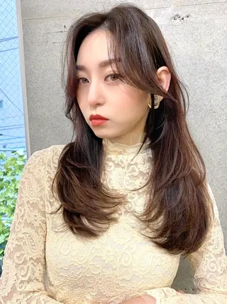 ロング カラー パーマ 似合わせレイヤー 🇰🇷荒木洋文のヘアスタイル