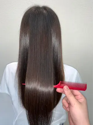 ロング パーマ ブリーチでもできる 縮毛矯正相原慎🌈のヘアスタイル