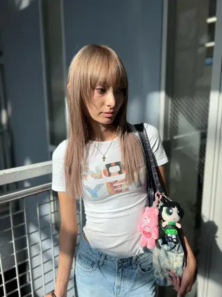 セミロング 艶髪／シールエクステ 🌻ノゾミ🌻のヘアスタイル