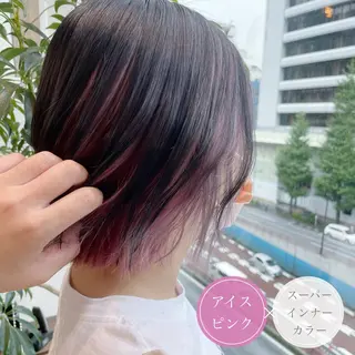 ショート カラー アンブレラカラー💫 フェイスフレーミングのヘアスタイル