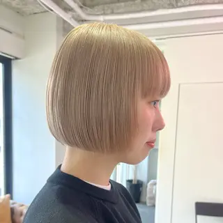 ショート カラー パーマ ヘアアレンジ メンズ 🧨ブリーチー×ボブ レイヤー💎じゅえるのヘアスタイル