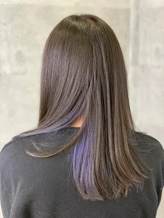 セミロング カラー 河野 有希のヘアスタイル