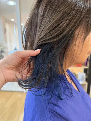 ミディアム カラー 鹿児島 聖来のヘアスタイル